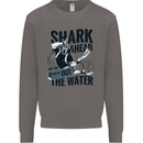 Shark Ahead Funny Scuba Diving Diver Mens Sweatshirt Jumper Charcoal