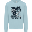 Shark Ahead Funny Scuba Diving Diver Mens Sweatshirt Jumper Light Blue