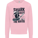 Shark Ahead Funny Scuba Diving Diver Mens Sweatshirt Jumper Light Pink