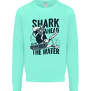 Shark Ahead Funny Scuba Diving Diver Mens Sweatshirt Jumper Peppermint