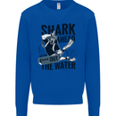 Shark Ahead Funny Scuba Diving Diver Mens Sweatshirt Jumper Royal Blue