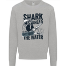 Shark Ahead Funny Scuba Diving Diver Mens Sweatshirt Jumper Sports Grey