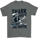 Shark Ahead Funny Scuba Diving Diver Mens T-Shirt 100% Cotton Charcoal
