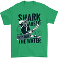 Shark Ahead Funny Scuba Diving Diver Mens T-Shirt 100% Cotton Irish Green