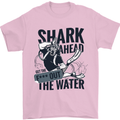 Shark Ahead Funny Scuba Diving Diver Mens T-Shirt 100% Cotton Light Pink