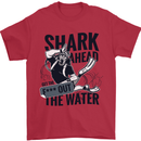Shark Ahead Funny Scuba Diving Diver Mens T-Shirt 100% Cotton Red