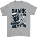 Shark Ahead Funny Scuba Diving Diver Mens T-Shirt 100% Cotton Sports Grey