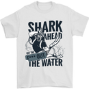 Shark Ahead Funny Scuba Diving Diver Mens T-Shirt 100% Cotton White