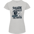 Shark Ahead Funny Scuba Diving Diver Womens Petite Cut T-Shirt Sports Grey