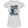 Shark Ahead Funny Scuba Diving Diver Womens Petite Cut T-Shirt White