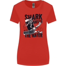Shark Ahead Funny Scuba Diving Diver Womens Wider Cut T-Shirt Red