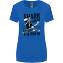 Shark Ahead Funny Scuba Diving Diver Womens Wider Cut T-Shirt Royal Blue