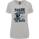 Shark Ahead Funny Scuba Diving Diver Womens Wider Cut T-Shirt Sports Grey