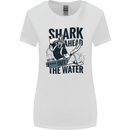Shark Ahead Funny Scuba Diving Diver Womens Wider Cut T-Shirt White
