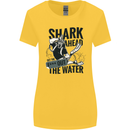 Shark Ahead Funny Scuba Diving Diver Womens Wider Cut T-Shirt Yellow