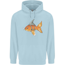Shark Wannabe Funny Goldfish Sea Fishing Childrens Kids Hoodie Light Blue