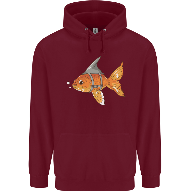 Shark Wannabe Funny Goldfish Sea Fishing Childrens Kids Hoodie Maroon