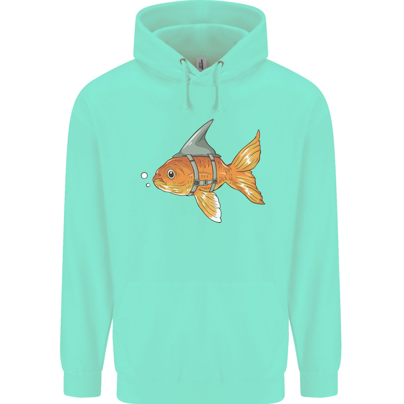 Shark Wannabe Funny Goldfish Sea Fishing Childrens Kids Hoodie Peppermint