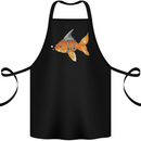 Shark Wannabe Funny Goldfish Sea Fishing Cotton Apron 100% Organic Black