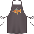 Shark Wannabe Funny Goldfish Sea Fishing Cotton Apron 100% Organic Dark Grey