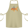 Shark Wannabe Funny Goldfish Sea Fishing Cotton Apron 100% Organic Khaki