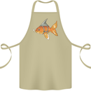 Shark Wannabe Funny Goldfish Sea Fishing Cotton Apron 100% Organic Khaki