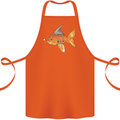 Shark Wannabe Funny Goldfish Sea Fishing Cotton Apron 100% Organic Orange