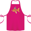 Shark Wannabe Funny Goldfish Sea Fishing Cotton Apron 100% Organic Pink