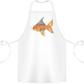 Shark Wannabe Funny Goldfish Sea Fishing Cotton Apron 100% Organic White