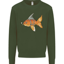 Shark Wannabe Funny Goldfish Sea Fishing Kids Sweatshirt Jumper Forest Green