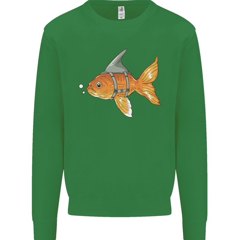 Shark Wannabe Funny Goldfish Sea Fishing Kids Sweatshirt Jumper Irish Green