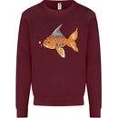Shark Wannabe Funny Goldfish Sea Fishing Kids Sweatshirt Jumper Maroon