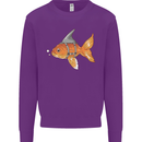 Shark Wannabe Funny Goldfish Sea Fishing Kids Sweatshirt Jumper Purple