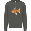 Shark Wannabe Funny Goldfish Sea Fishing Kids Sweatshirt Jumper Storm Grey