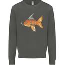 Shark Wannabe Funny Goldfish Sea Fishing Kids Sweatshirt Jumper Storm Grey