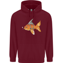 Shark Wannabe Funny Goldfish Sea Fishing Mens 80% Cotton Hoodie Maroon