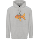 Shark Wannabe Funny Goldfish Sea Fishing Mens 80% Cotton Hoodie Sports Grey