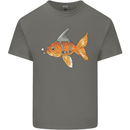 Shark Wannabe Funny Goldfish Sea Fishing Mens Cotton T-Shirt Tee Top Charcoal