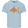 Shark Wannabe Funny Goldfish Sea Fishing Mens Cotton T-Shirt Tee Top Light Blue