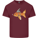 Shark Wannabe Funny Goldfish Sea Fishing Mens Cotton T-Shirt Tee Top Maroon