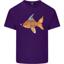 Shark Wannabe Funny Goldfish Sea Fishing Mens Cotton T-Shirt Tee Top Purple