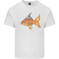 Shark Wannabe Funny Goldfish Sea Fishing Mens Cotton T-Shirt Tee Top White