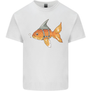 Shark Wannabe Funny Goldfish Sea Fishing Mens Cotton T-Shirt Tee Top White