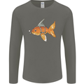 Shark Wannabe Funny Goldfish Sea Fishing Mens Long Sleeve T-Shirt Charcoal