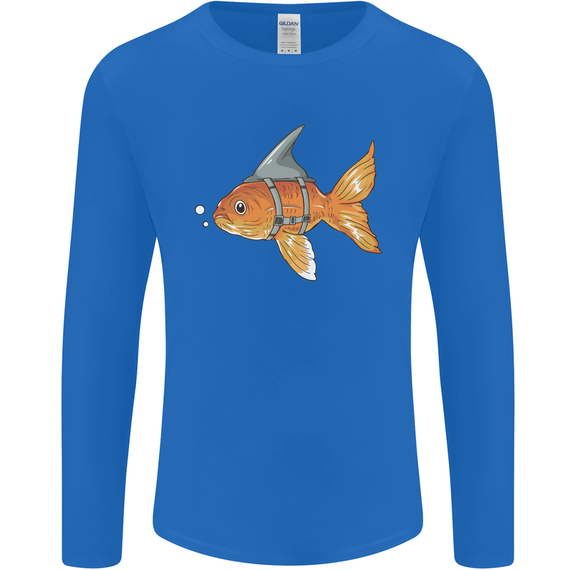 Shark Wannabe Funny Goldfish Sea Fishing Mens Long Sleeve T-Shirt Royal Blue