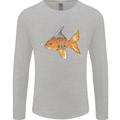 Shark Wannabe Funny Goldfish Sea Fishing Mens Long Sleeve T-Shirt Sports Grey