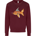 Shark Wannabe Funny Goldfish Sea Fishing Mens Sweatshirt Jumper Maroon