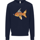 Shark Wannabe Funny Goldfish Sea Fishing Mens Sweatshirt Jumper Navy Blue