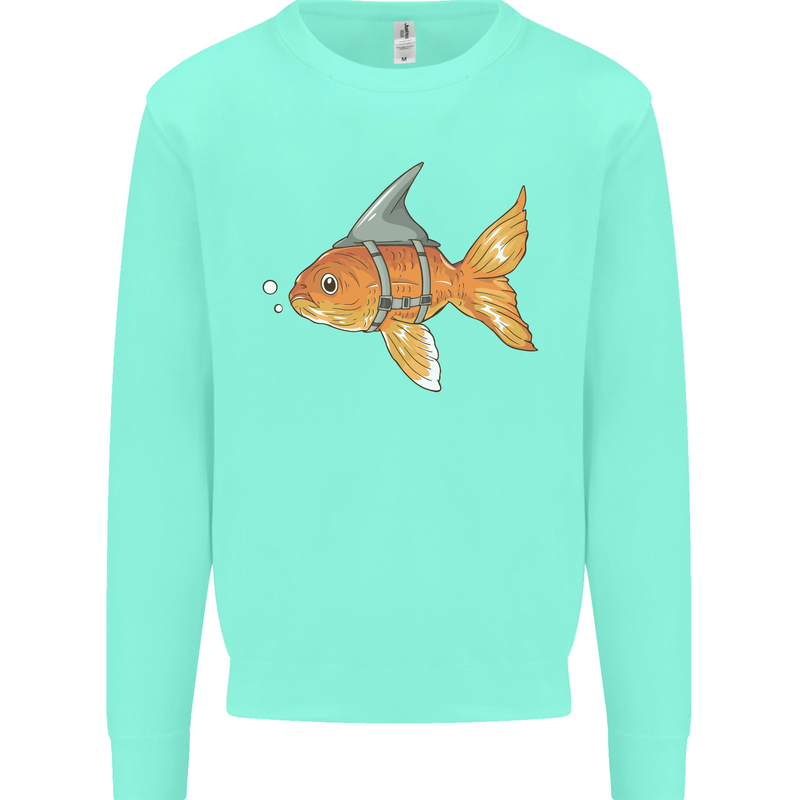 Shark Wannabe Funny Goldfish Sea Fishing Mens Sweatshirt Jumper Peppermint