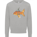 Shark Wannabe Funny Goldfish Sea Fishing Mens Sweatshirt Jumper Sports Grey